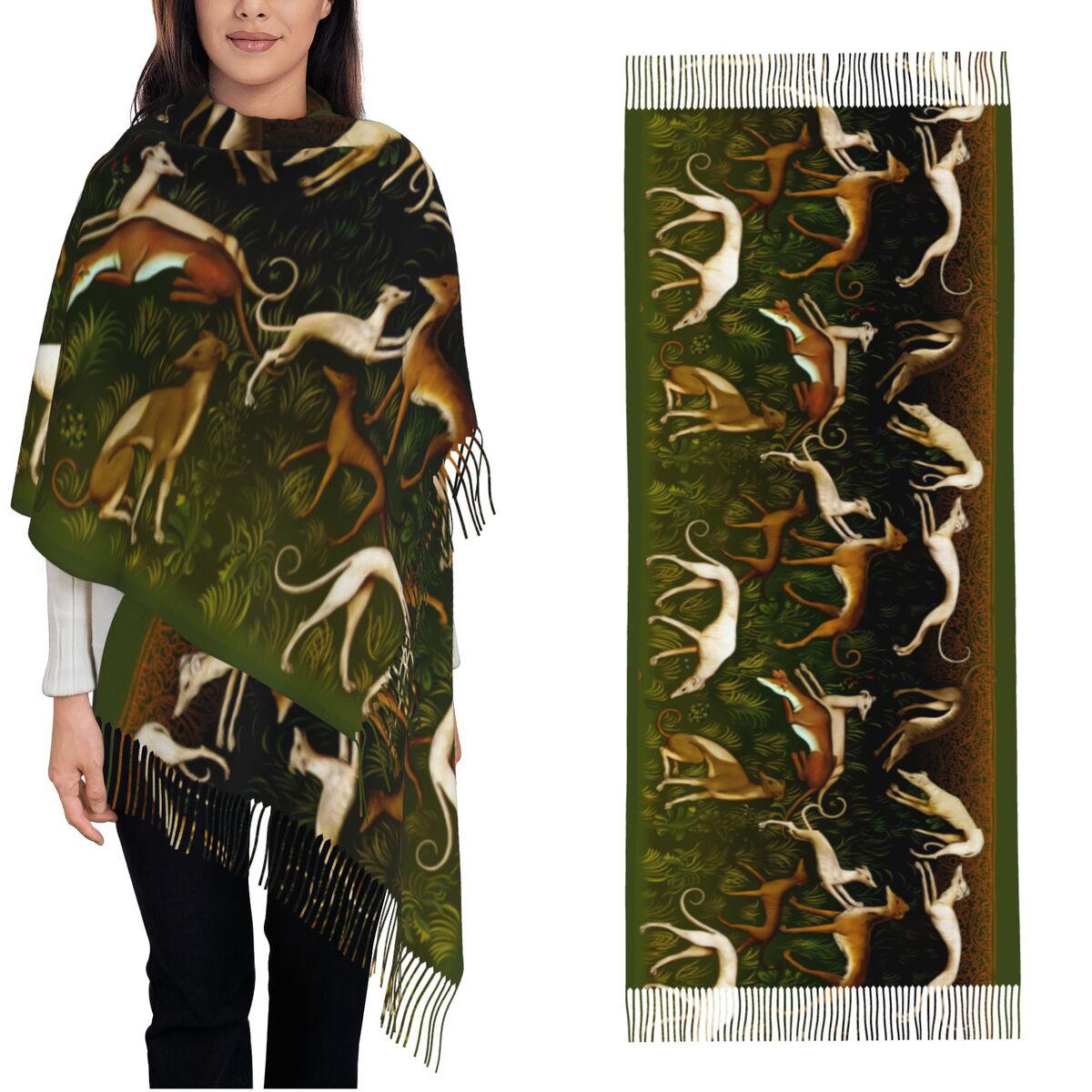 Greyhounds Scialle Wrap Donna  - Pashmina Wrap Large recensione e prezzo